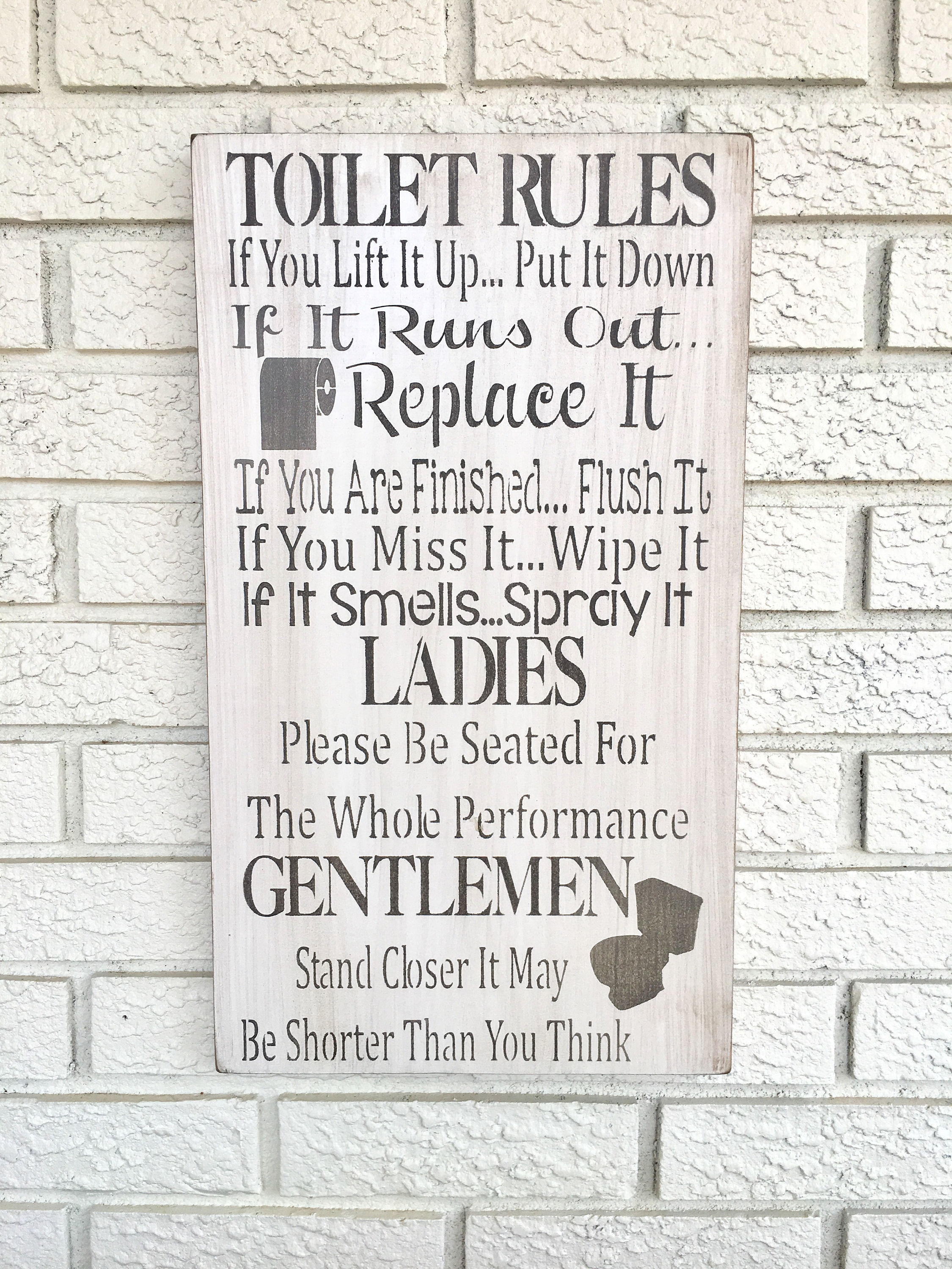 Toilet Rules Sign Bathroom Rules Toilet Rules Bathroom