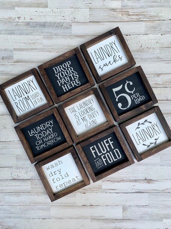 Laundry Room Sign Collection Funny Laundry Signs Laundry Etsy