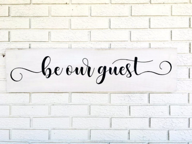 Be Our Guest Welcome Sign Wood Room Bedroom Decor Rustic