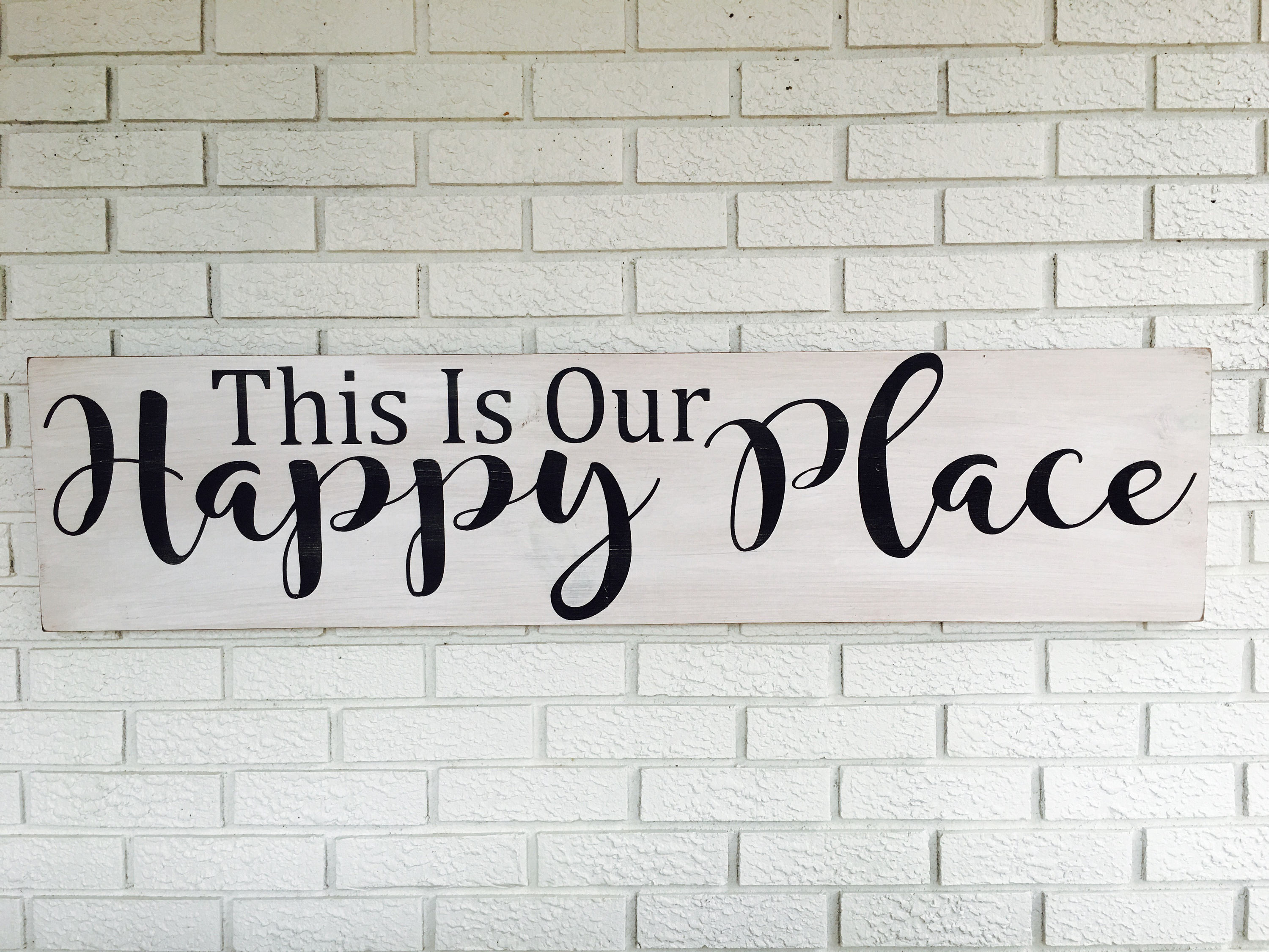 This is our happy place sign inspirational wooden signs etsy
