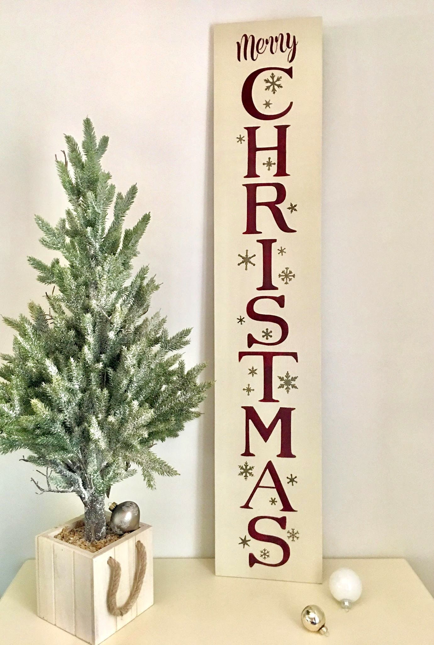 Download Merry Christmas Sign Vertical Wood Sign Christmas Home | Etsy