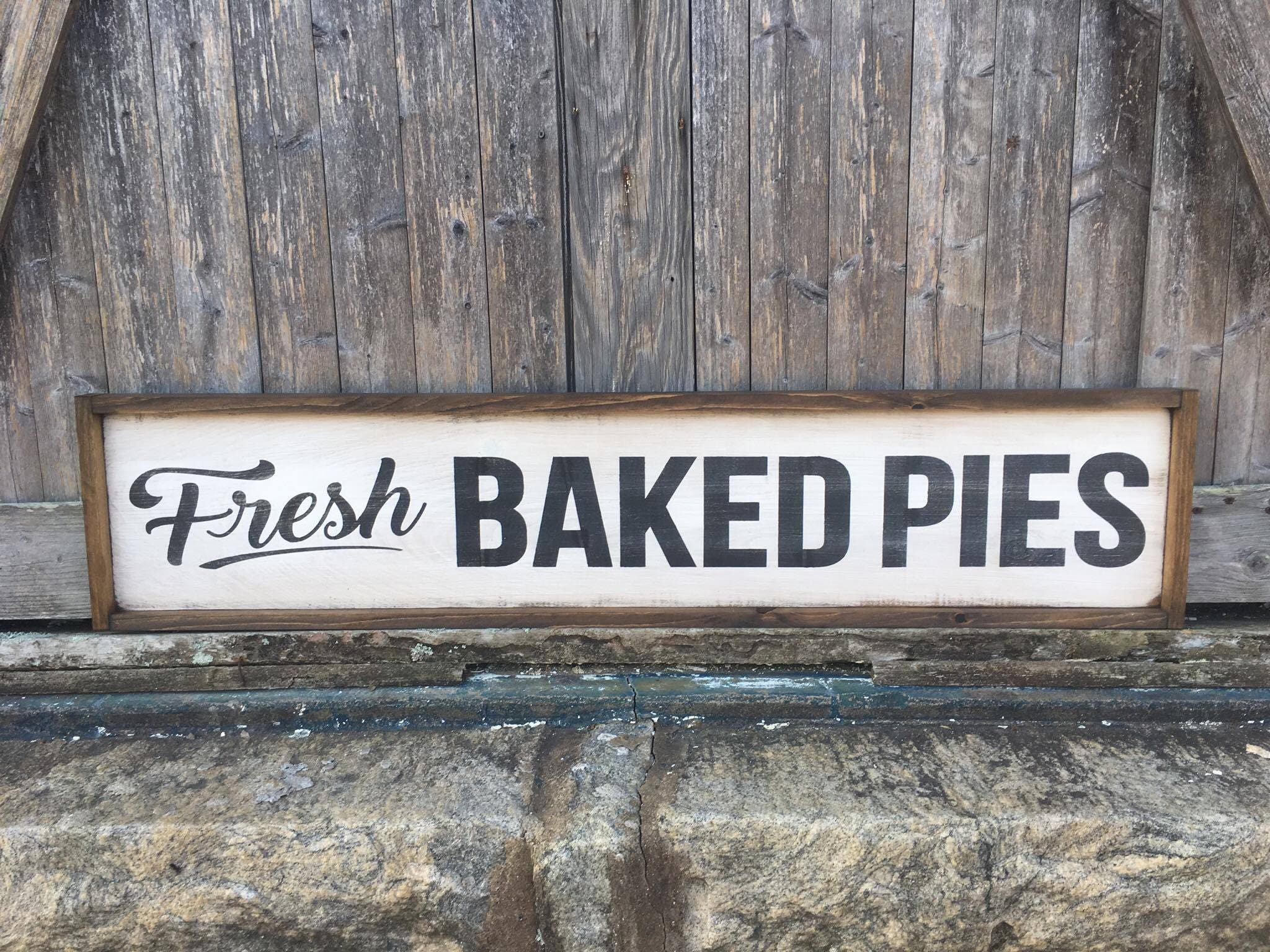 Fresh Baked Pies Wood Sign Fresh Baked Pies Pies Sign Etsy