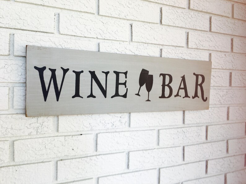 Wine Bar Wine Bar Sign Wign Sign Wine Bar Decor Rustic Etsy