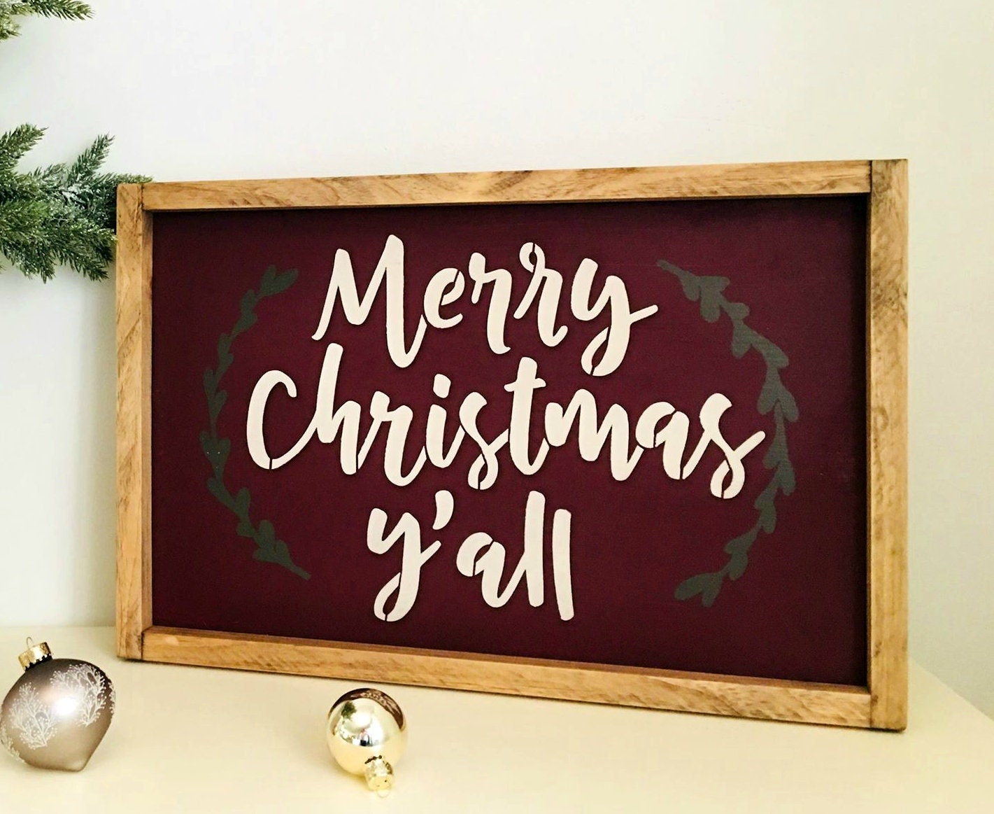 Merry Christmas Y All Sign 