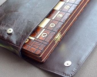 Bag for Your Chess ?! - Leather Bag - For medium size chess: from 13&quot;/33cm to 17&quot;/43,2cm - Can be Personalized