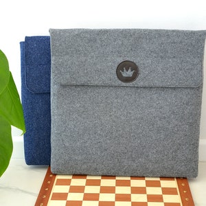 Felt Bag for chess board - big size from 17"-21"/43-54cm - Sewed by hand - Personalization in option - Many colours available