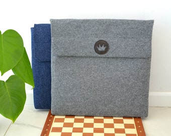 Felt Bag for chess board - big size - bigger than 21" - 54cm - Sewed by hand - Personalization in option - Many colours available