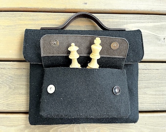 Handmade Felt Chess Board Bag for DGT Pegasus - Personalized Option