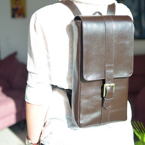 BACKPACK for Chess ! - Leather Bag - For smaller size chess: approx 11-14&quot;/ 28-35cm - Can be Personalized