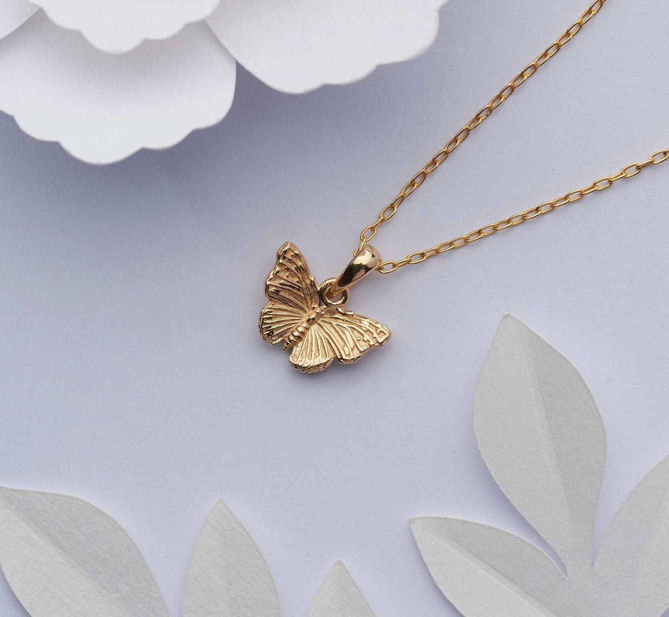 18K Gold Plated 3D Butterfly Pendant Necklace Women Ladies Butterfly  Pendant Jewelry | Wish