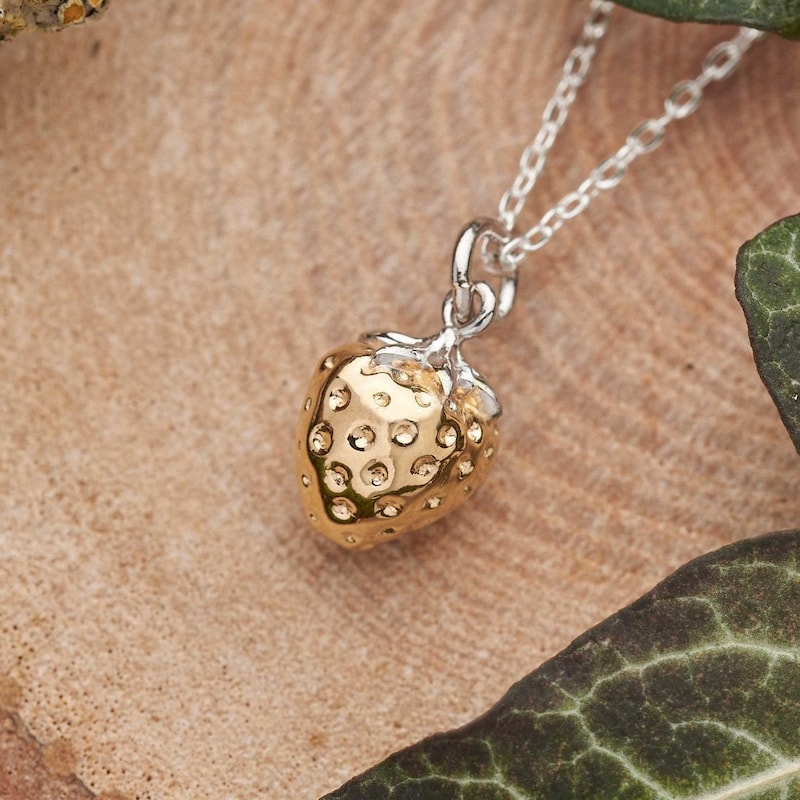 Gold Strawberry Etsy