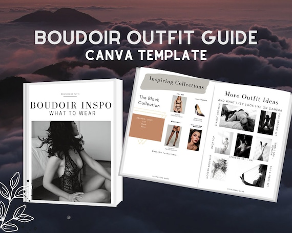For PHOTOGRAPHERS Boudoir Outfit Guide Template | Marketing Materials | Boudoir Photography Resource | Template | What to Wear | Canva