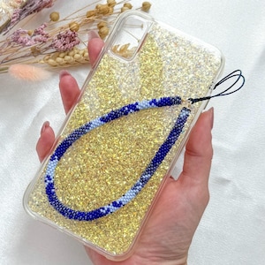 Handmade Multicolor Seed Beaded Phone Charm Strap