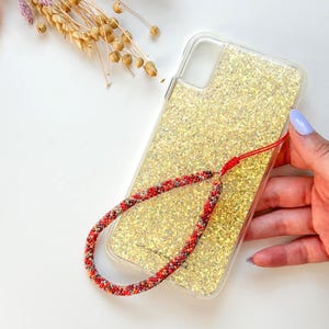 Multicolor Seed Beaded Phone Charm Strap: Handmade Cell Phone Lanyard