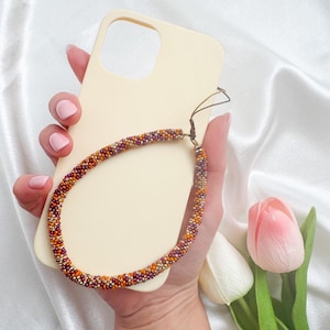 Ciondolo per cellulare con perline multicolori: cordino per cellulare kawaii