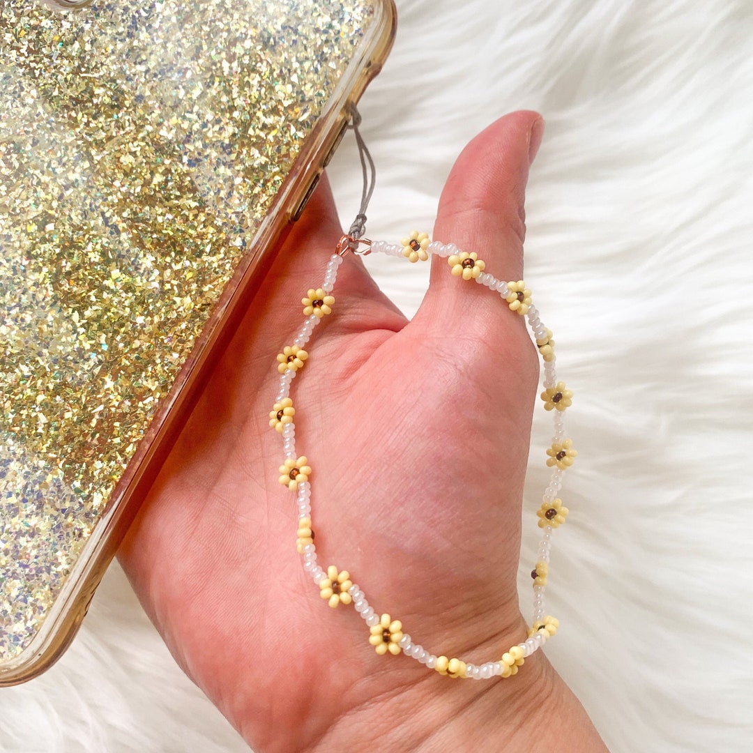 Daisy Beaded Phone Charm Strap, Phone Chain Beaded Phone Strap, Cell Phone Lanyard, Cute Phone Charms, Phone Charm Kawaii, Phone Wristlet - Etsy Daisy Beaded Phone Charm Strap, Phone Chain Beaded Phone Strap, Cell Phone Lanyard, Cute Phone Charms, Phone Charm Kawaii, Phone Wristlet - Etsy