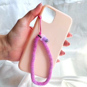 Multicolor Seed Beaded Phone Charm Strap: Handmade Cell Phone Lanyard