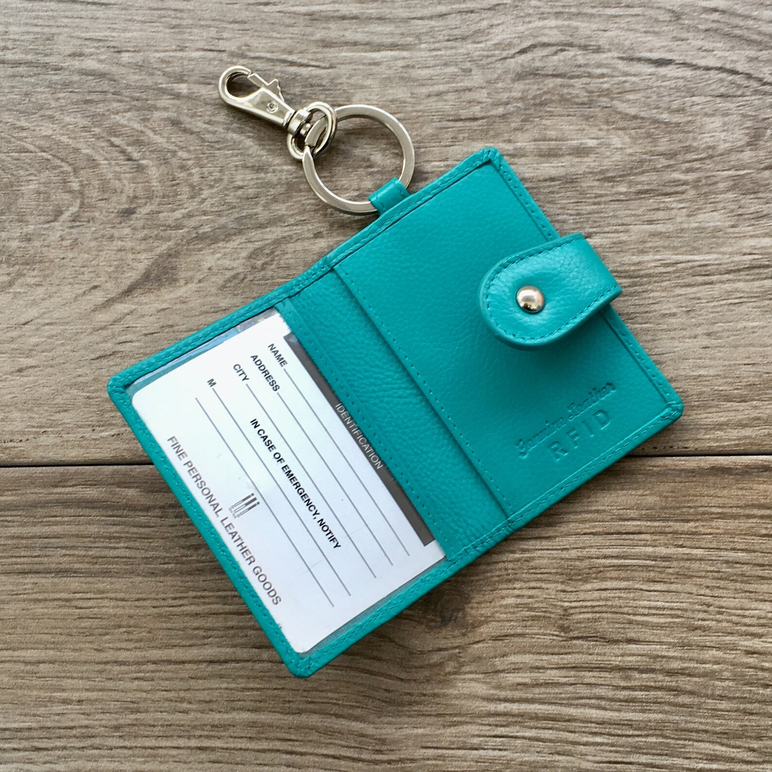 Keychain ID HolderPersonalized KeychainCustom Keychain Etsy