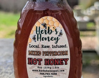 Herb's Honey Infused Mixed peppercorn Honey