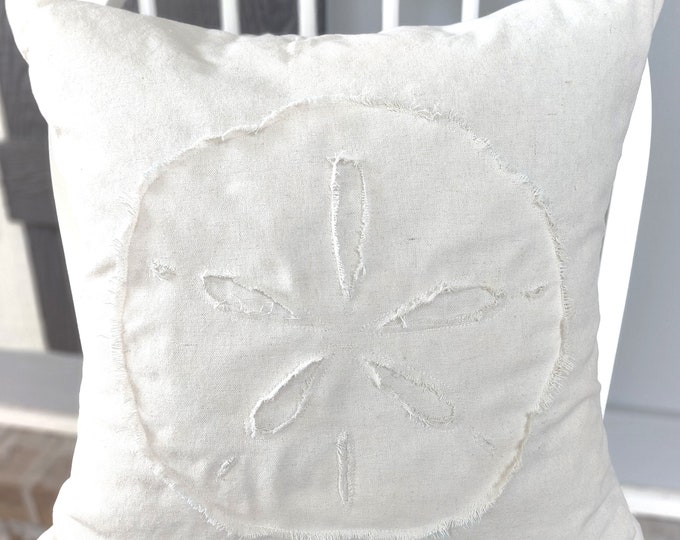 Majestic Coastal Sand Dollar Pillow Cover 18 and 20 inch