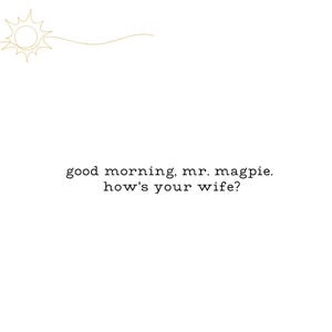 Tarjeta de felicitación de Buenos días, señor Urraca