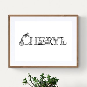 Personalised Name print, Boys Name, girls name print, wall art, home decor, new baby, nursery art, child name print, birthday, anniversary