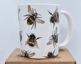 Honey Bee Mug, Wildlife Drinkware, Free Bee Pack
