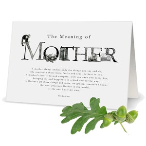 La signification de la mère, carte, poème de la mère, fête des mères, mère, maman, maman, anniversaire, mariage, carte vierge, citation inspirante
