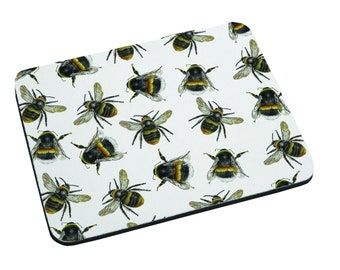 Bees Mouse Mat: Hand-Drawn Wildlife Desk Pad