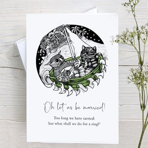 Oh Let us be Married! Owl & the Pussycat, Wedding, Invitations, Card, Card Pack, Marriage, LGBT Wedding, Civil Partnership, Engagement