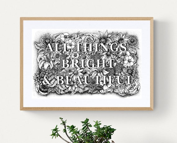 pics All Things Bright And Beautiful Poem Printable etsy