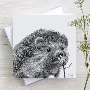 Egel, wenskaart, dieren in het wild, natuur, dieren, bos, bos, verjaardag, vriend, voor haar, voor hem, dierenliefhebber, blanco kaart,
