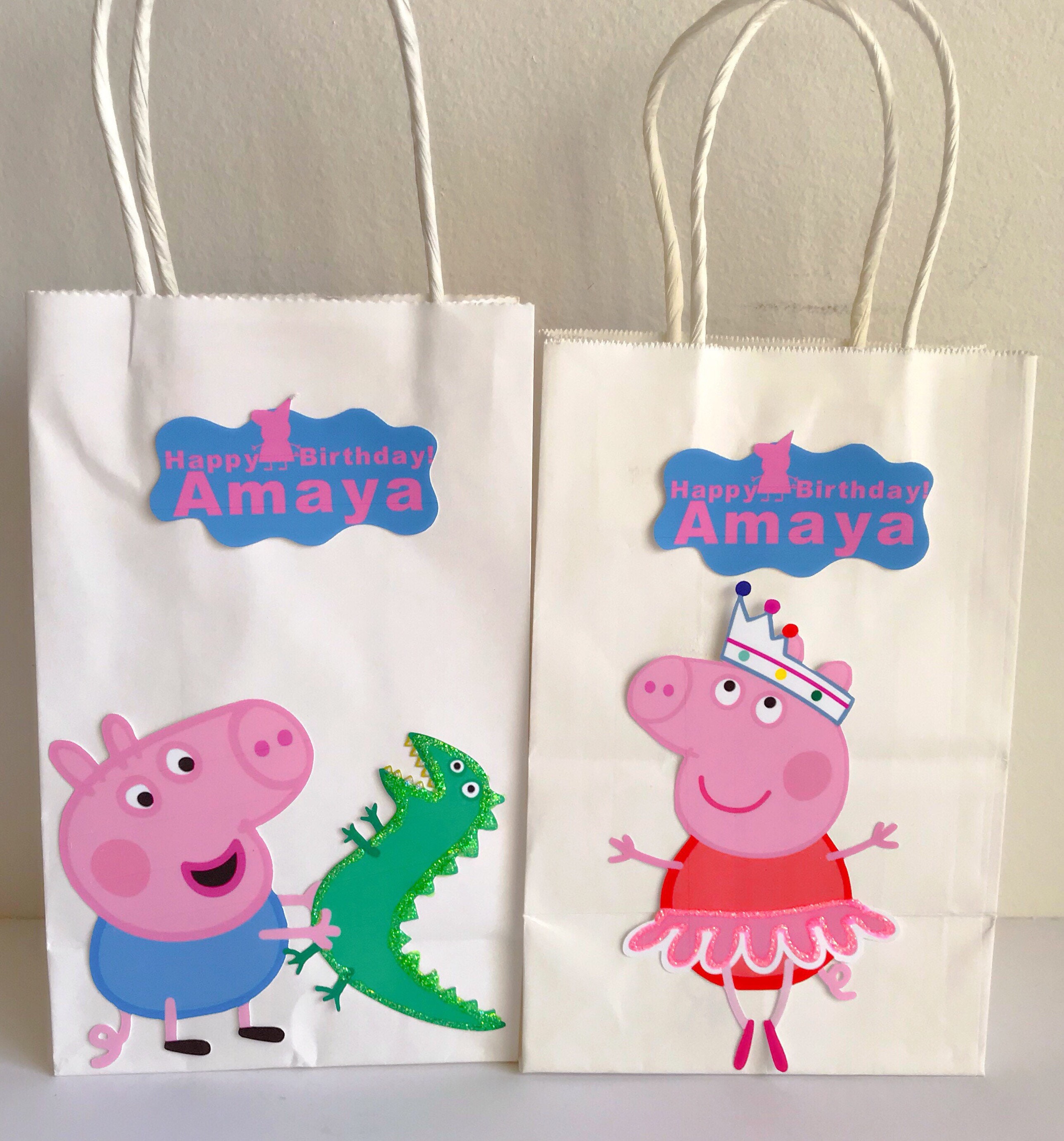Peppa Pig Party Favor Bags Etsy