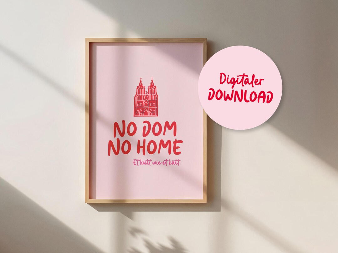 Poster • No Dom No Home • Digital Download - Etsy UK