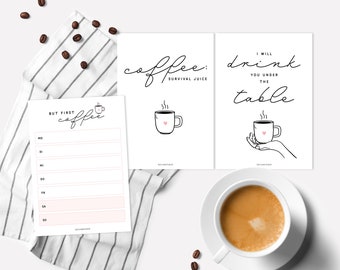 Postkarten & Notizblock | Coffee