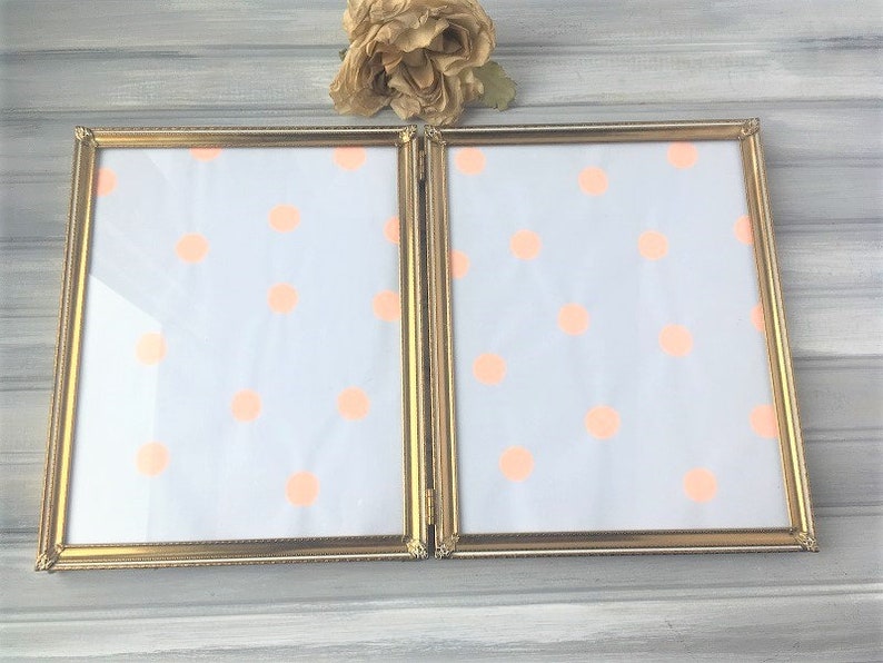Double Picture Frame Vintage Ornate Photo Frame Old Picture Frame 8 x 10 Frame 8 x 10 Display Gold Frame