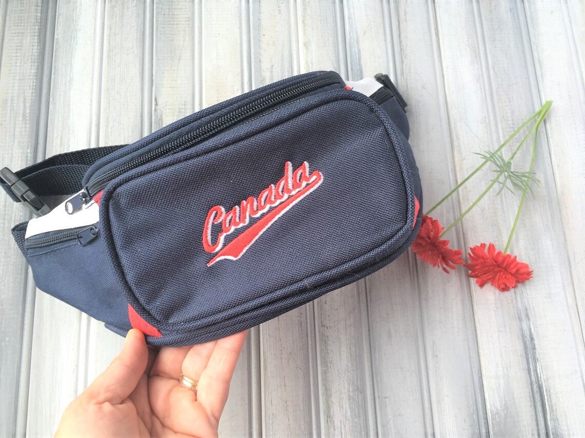 Blue Fabric Fanny Pack / Blue Fabric Waist Bag / Mens Fanny Etsy