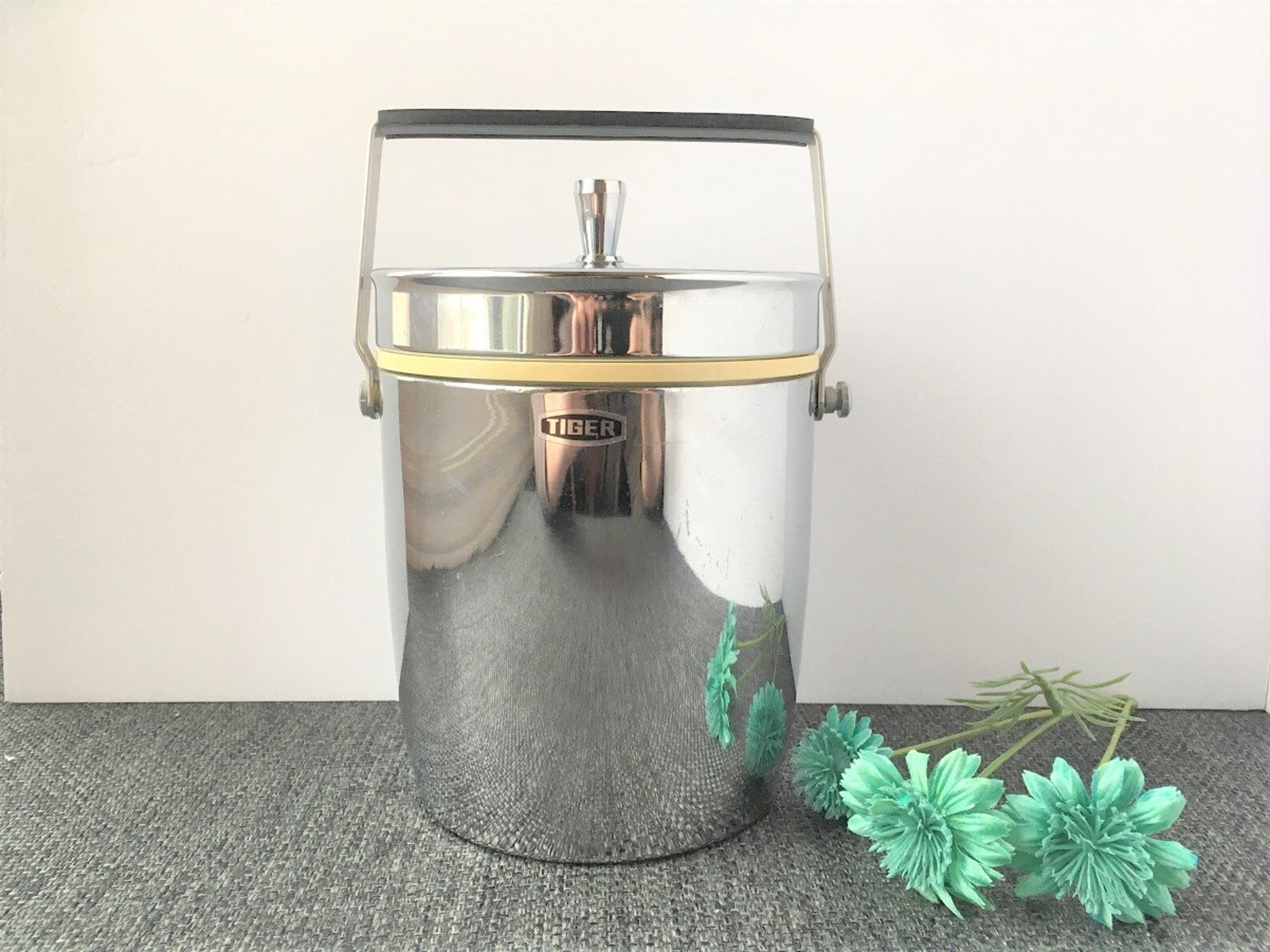 Silver Ice Bucket W Lid / Metal Ice Bucket / Small Ice Bucket Etsy