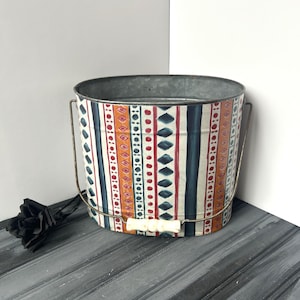 Vintage Metal Bucket / Rustic Metal Bucket / Vintage Bucket / Vintage Pail / Old Metal Bucket / Rustic Decor / Farmhouse Decor