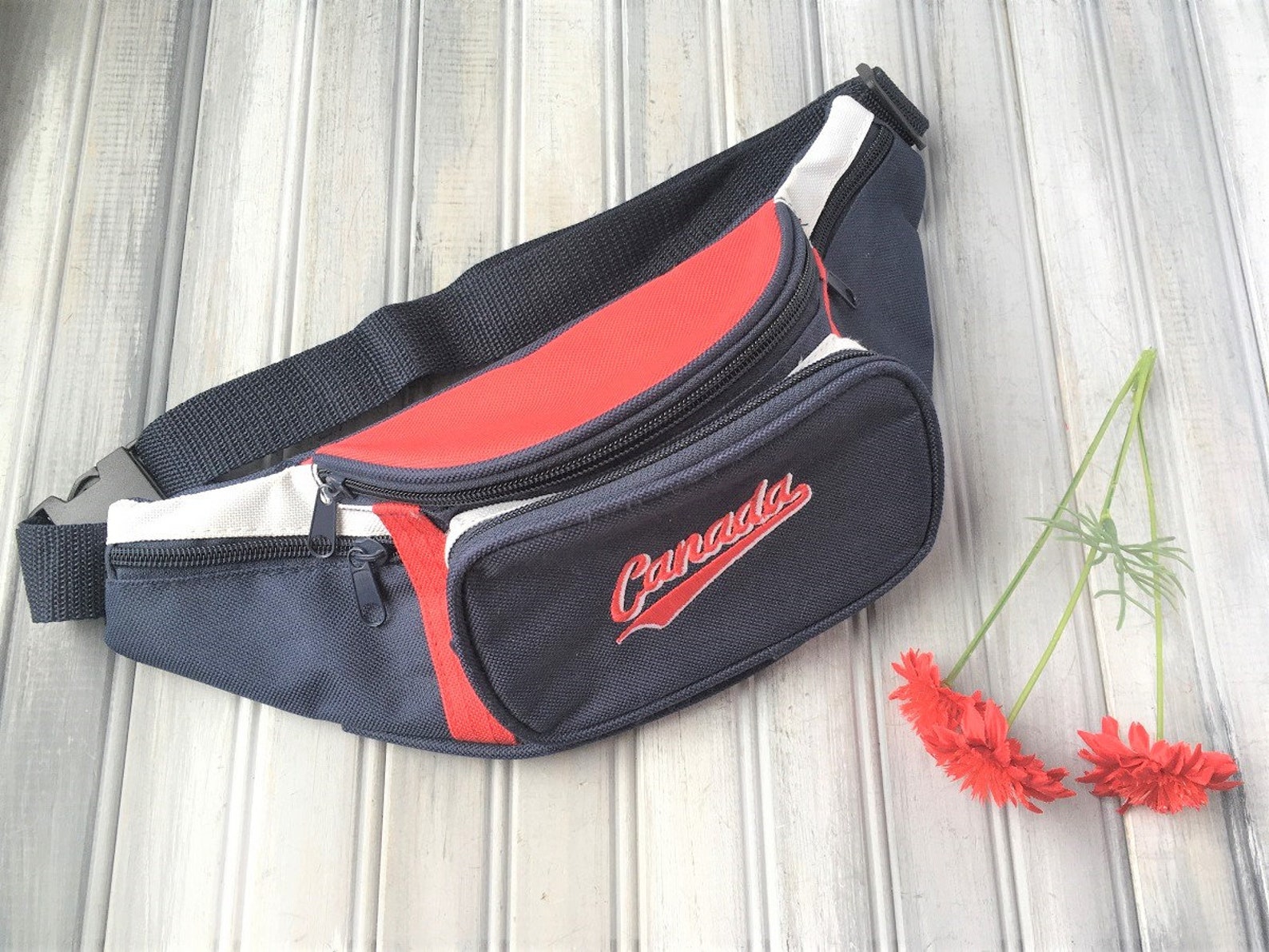 Blue Fabric Fanny Pack / Blue Fabric Waist Bag / Mens Fanny Etsy