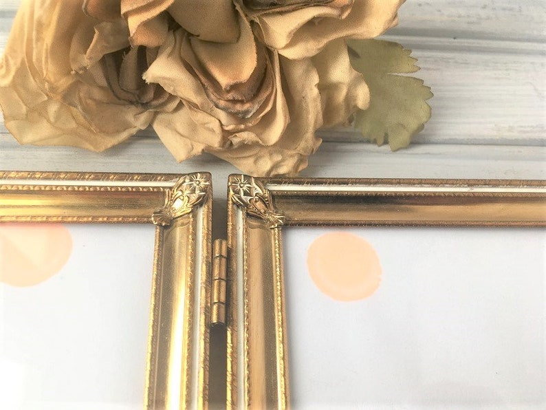 Double Picture Frame Vintage Ornate Photo Frame Old Picture Frame 8 x 10 Frame 8 x 10 Display Gold Frame
