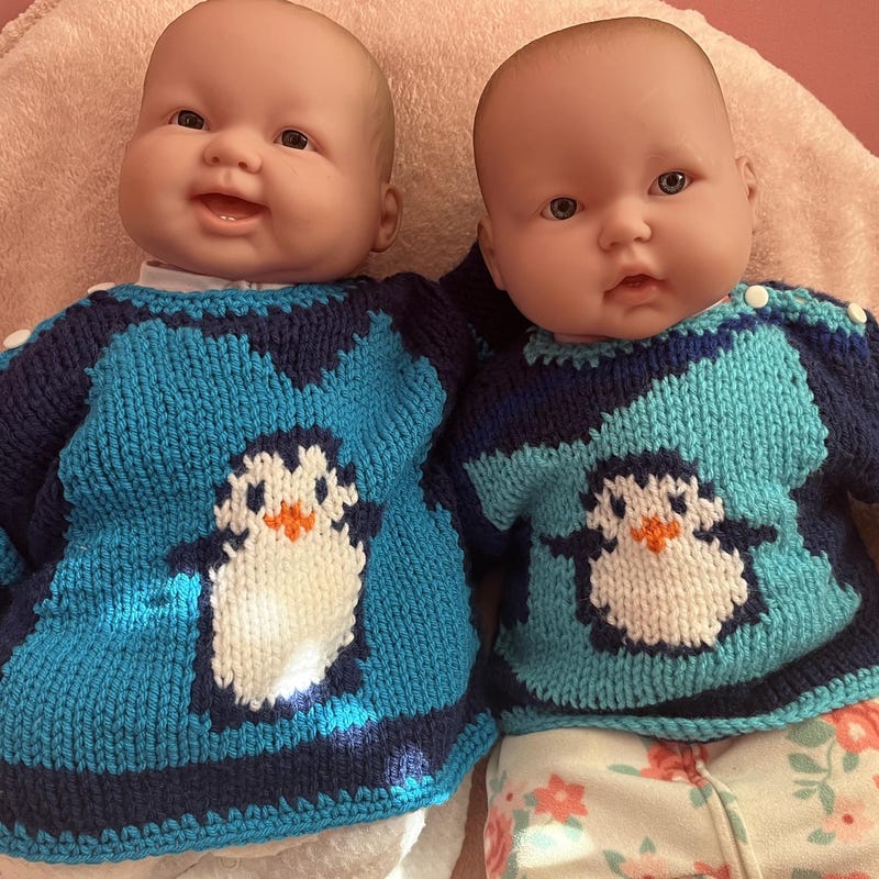 Babyhug Full Sleeves Sweater Penguin Embroidery- Red