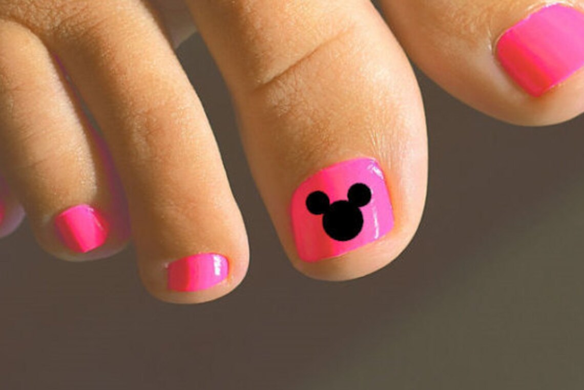 Mickey Toenail Decals Mickey Mouse Decal Mickey Toenail Art Etsy