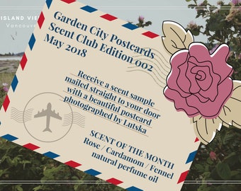 SOLD OUT!!! Restocked June 20 // Garden City Postcard - Edition 002 - JUNE 2018 - Rose / Cardamom / Fennel