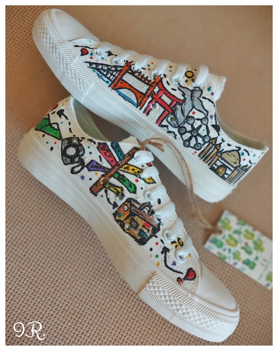 Hand painted shoes for sale best sale