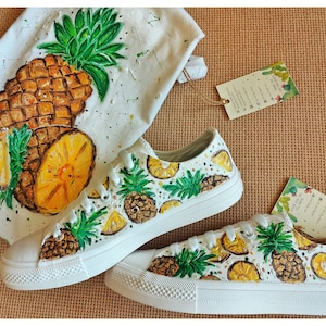 Pineapple Sneakers Etsy