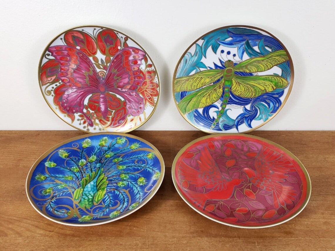 Pottery Barn Set of 4 Art Nouveau 8 Salad/Dessert Plates Etsy