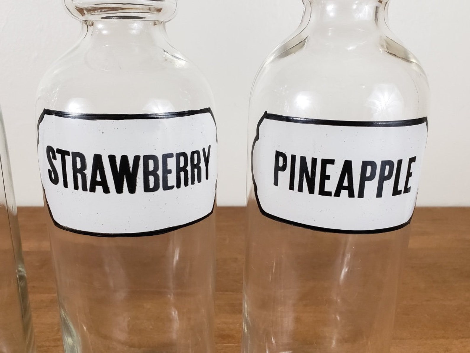 1950's Set of 4 Soda Fountain Glass Syrup 12 Bottles Etsy