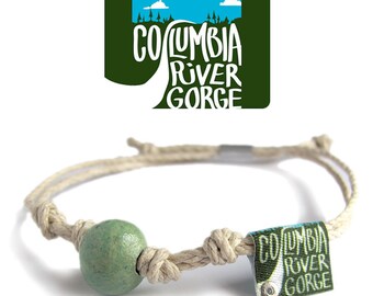 Columbia River Gorge Earth Bands Bracelet or Anklet | Eco Friendly | Natural Hemp | Vegan Boho | Custom Jewelry | Handmade with Earth & Sand