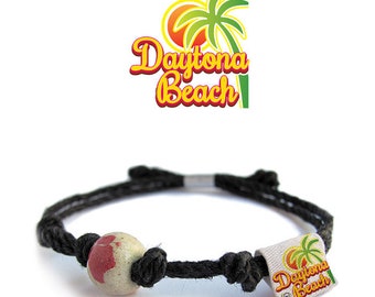 Daytona Florida Earth Bands Bracelet or Anklet | Eco Friendly | Natural Hemp | Vegan Boho | Custom Jewelry | Handmade with Earth & Sand